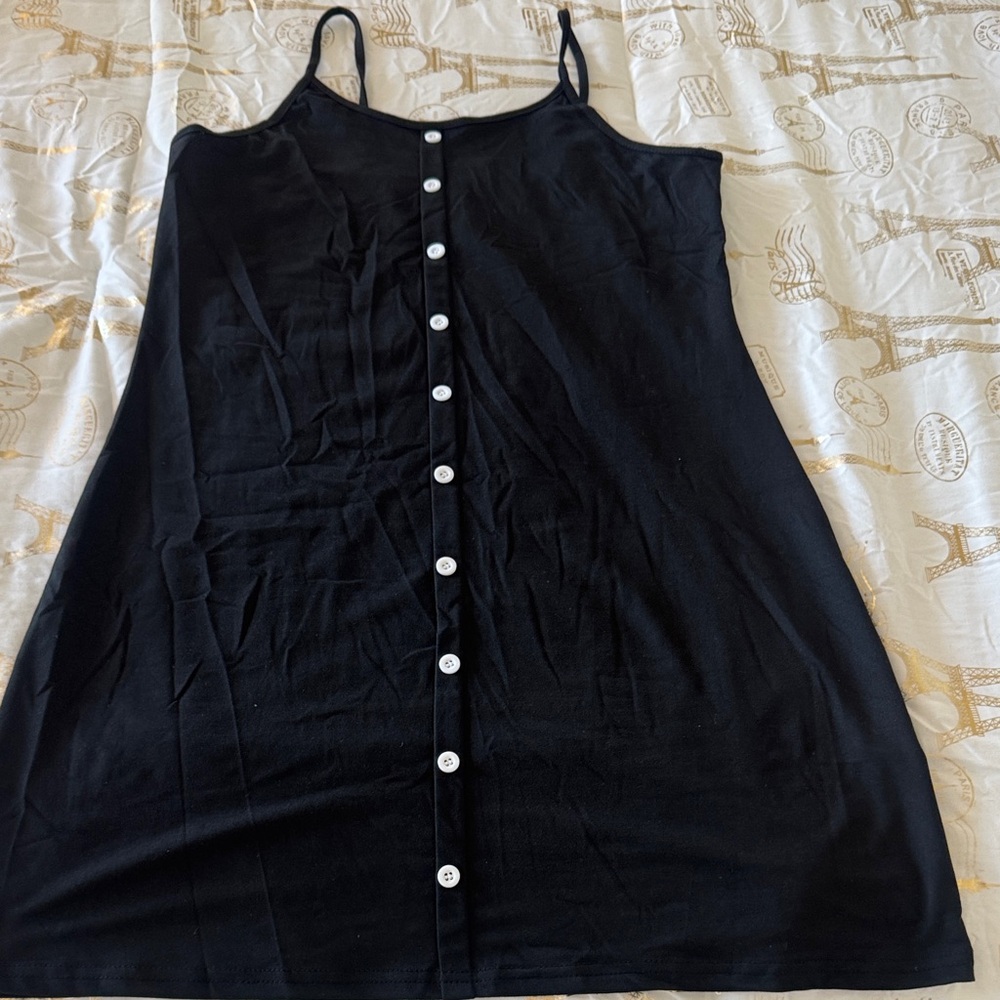 Black Button-Down Dress